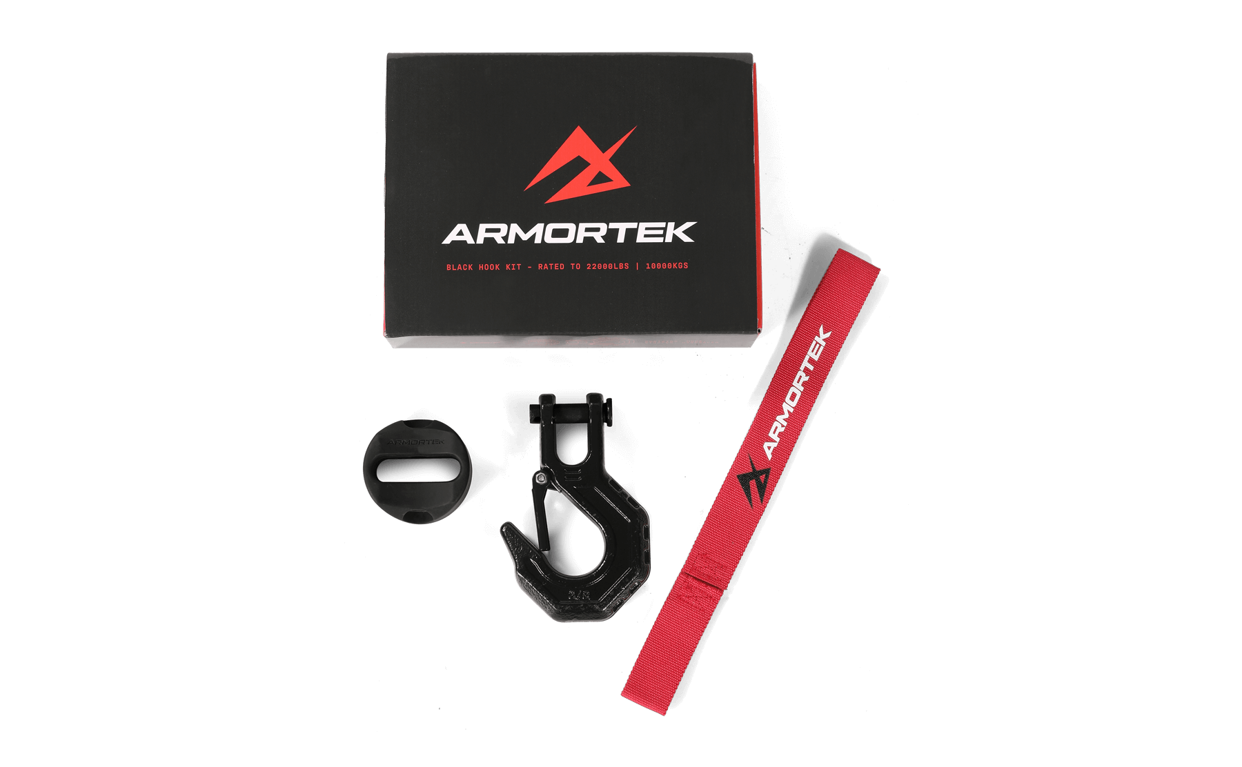 Armortek Black Hook Kit für 8 bis 11 mm Seil - MBL 10.000 kg
