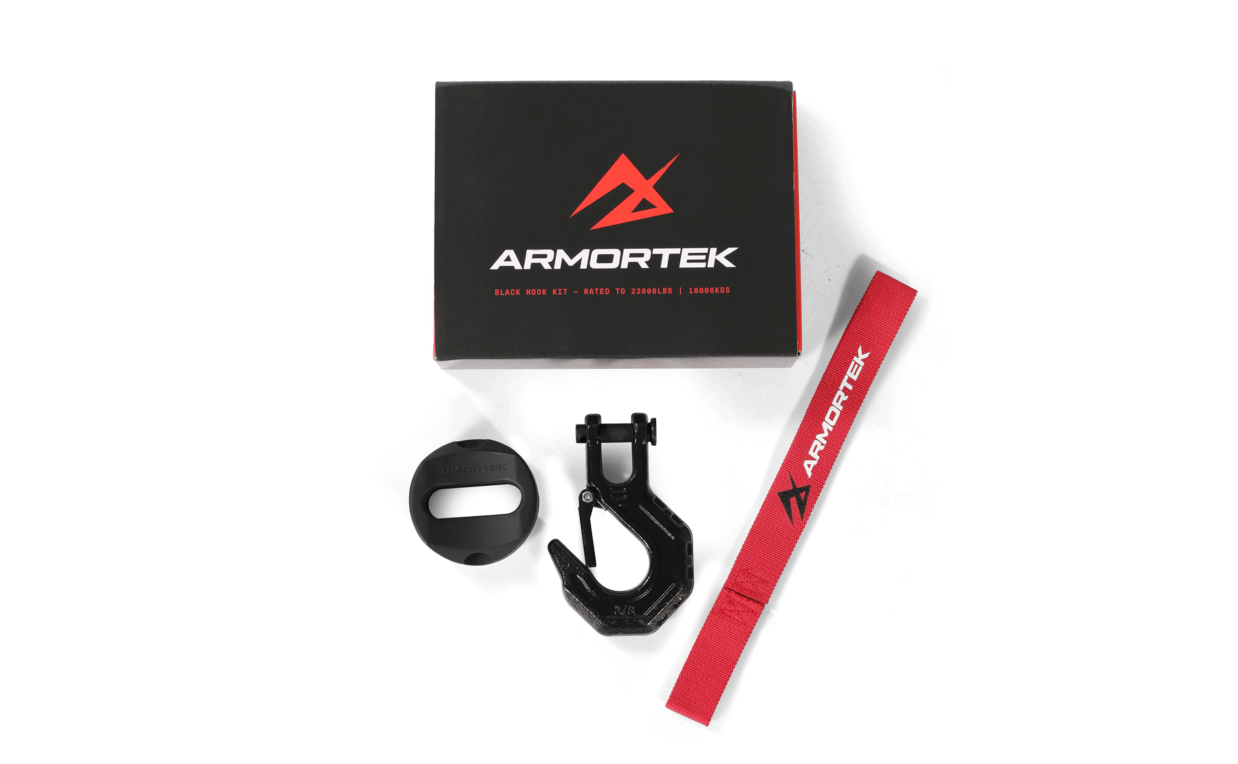 Armortek Black Hook Kit für 12 bis 13 mm Seil - MBL 10.000 kg