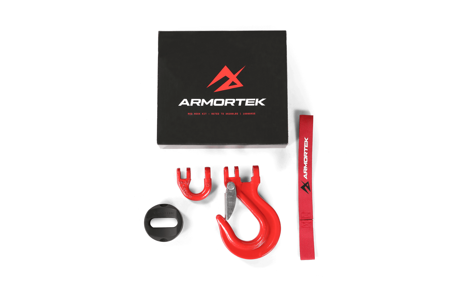 Armortek Red Hook Kit für 14 mm Seil – MBL 16000 kg