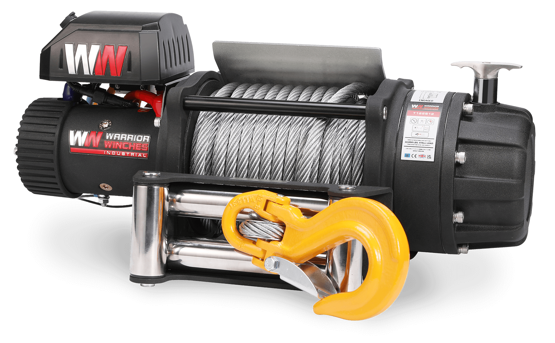 T1000 22000lb Electric Winch - 12v Steel Rope