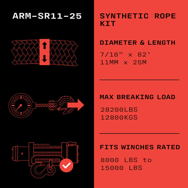 Armortek Kunststoffseil 11mm x 25m - MBL 12.800kg