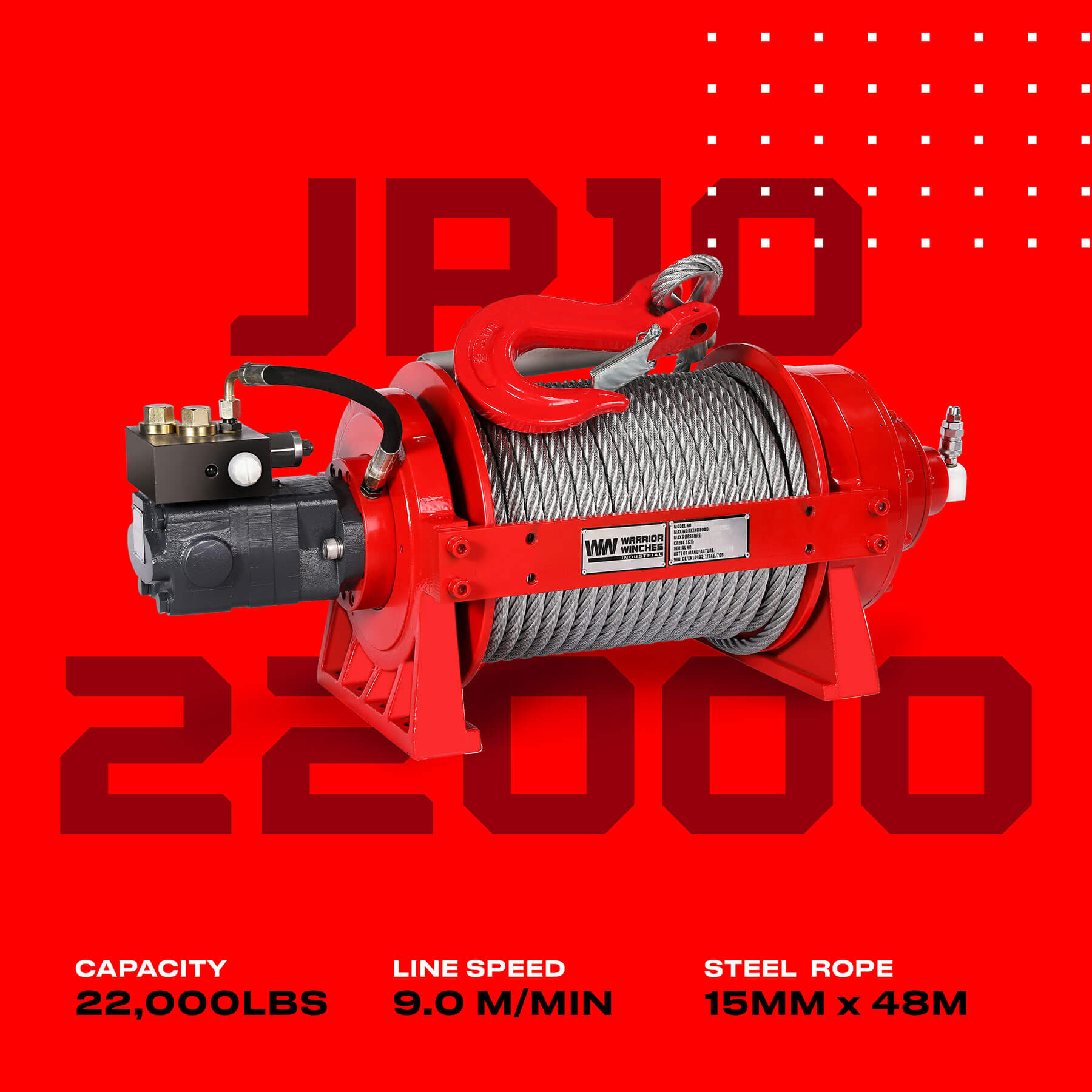 JR 10 Tonnen industrielle hydraulische Winde
