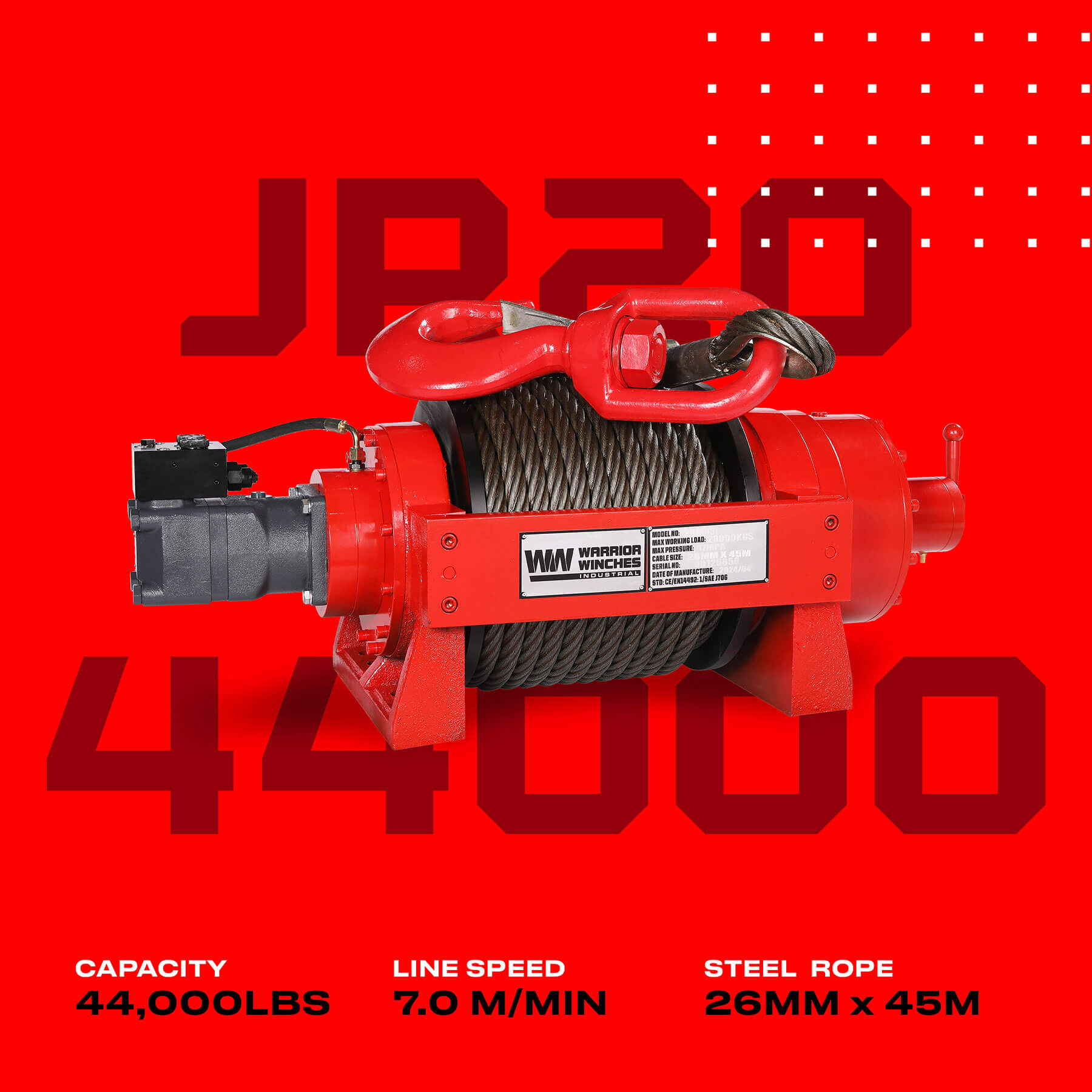 JR 20 Tonnen industrielle hydraulische Winde