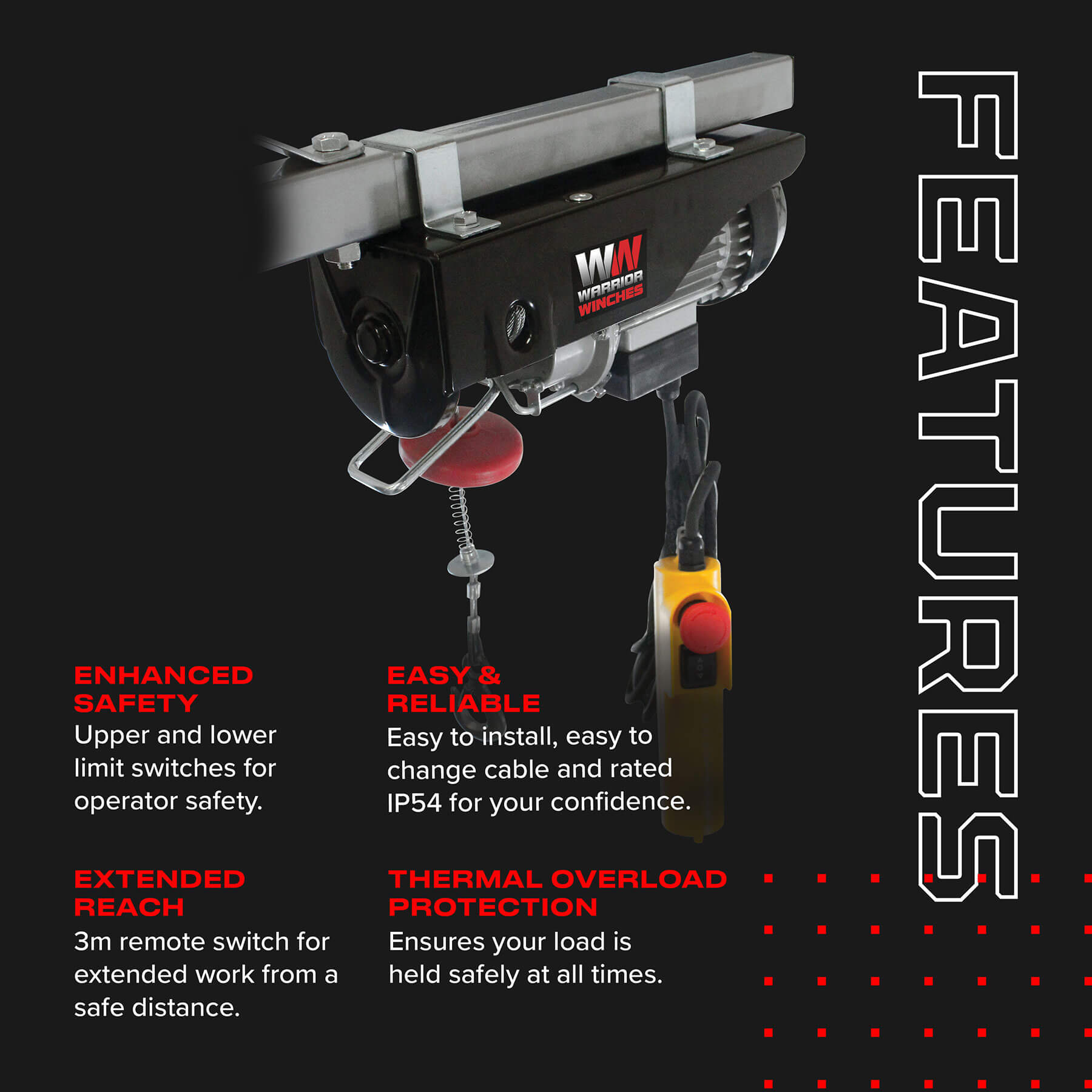 Warrior 250 kg Elektro-Hebezeug - 240 V