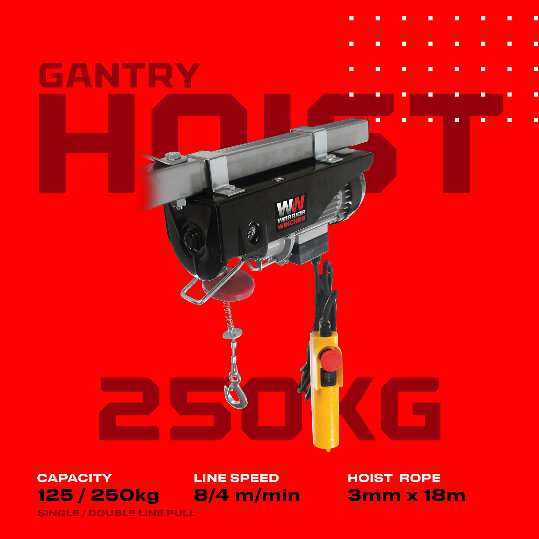 Warrior 250 kg Elektro-Hebezeug - 240 V