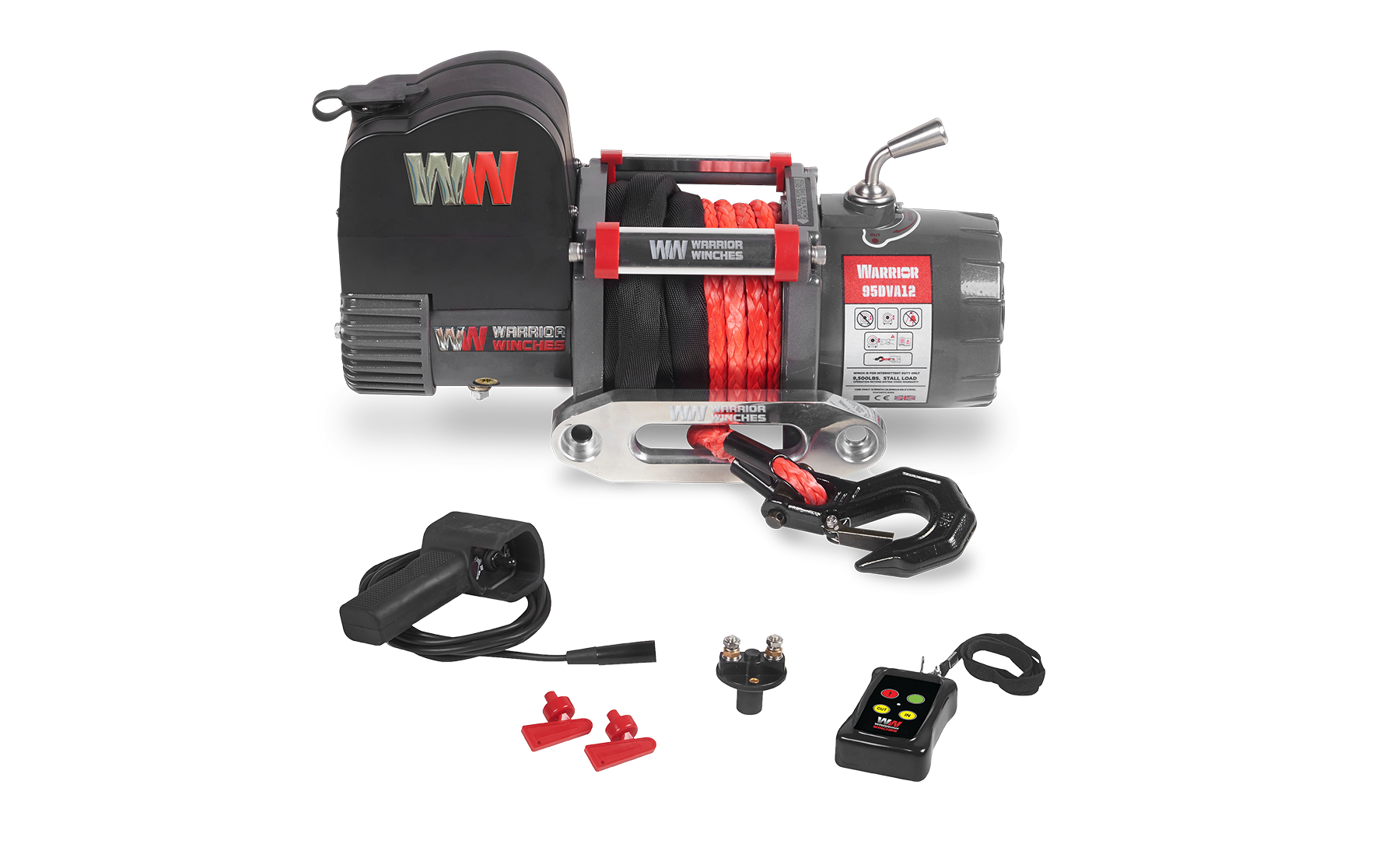 Samurai 9500 Kurztrommelwinde - 12V Synthetikseil