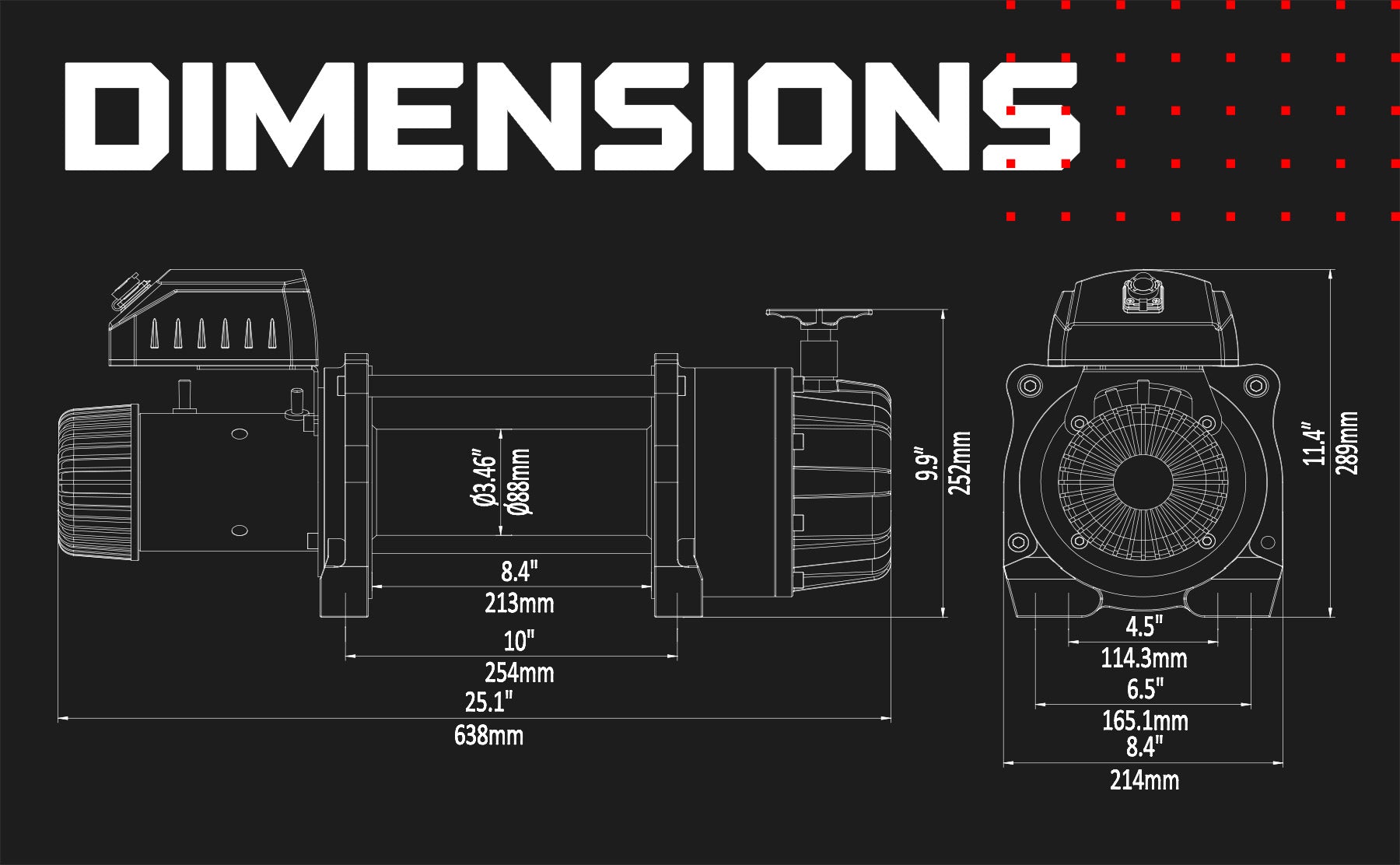 Elektrische Seilwinde T1000 22000 – 24 V Stahlseil