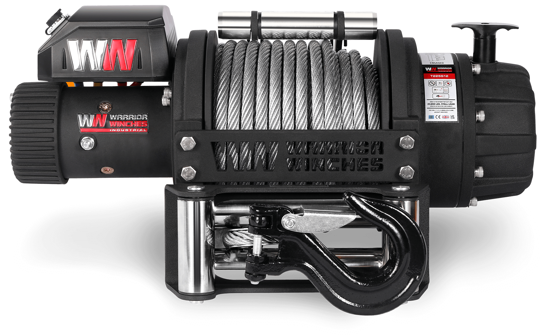 T1000 25000 Elektrische Seilwinde - 12V Stahlseil